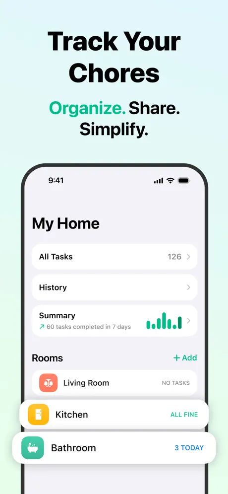 Cleaning Schedule Chores Chart — App Store screenshot 1